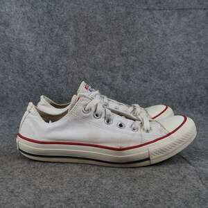 Converse Shoes Womens 8.5 All Star Sneakers Casual Canvas White Lace Up Trainer